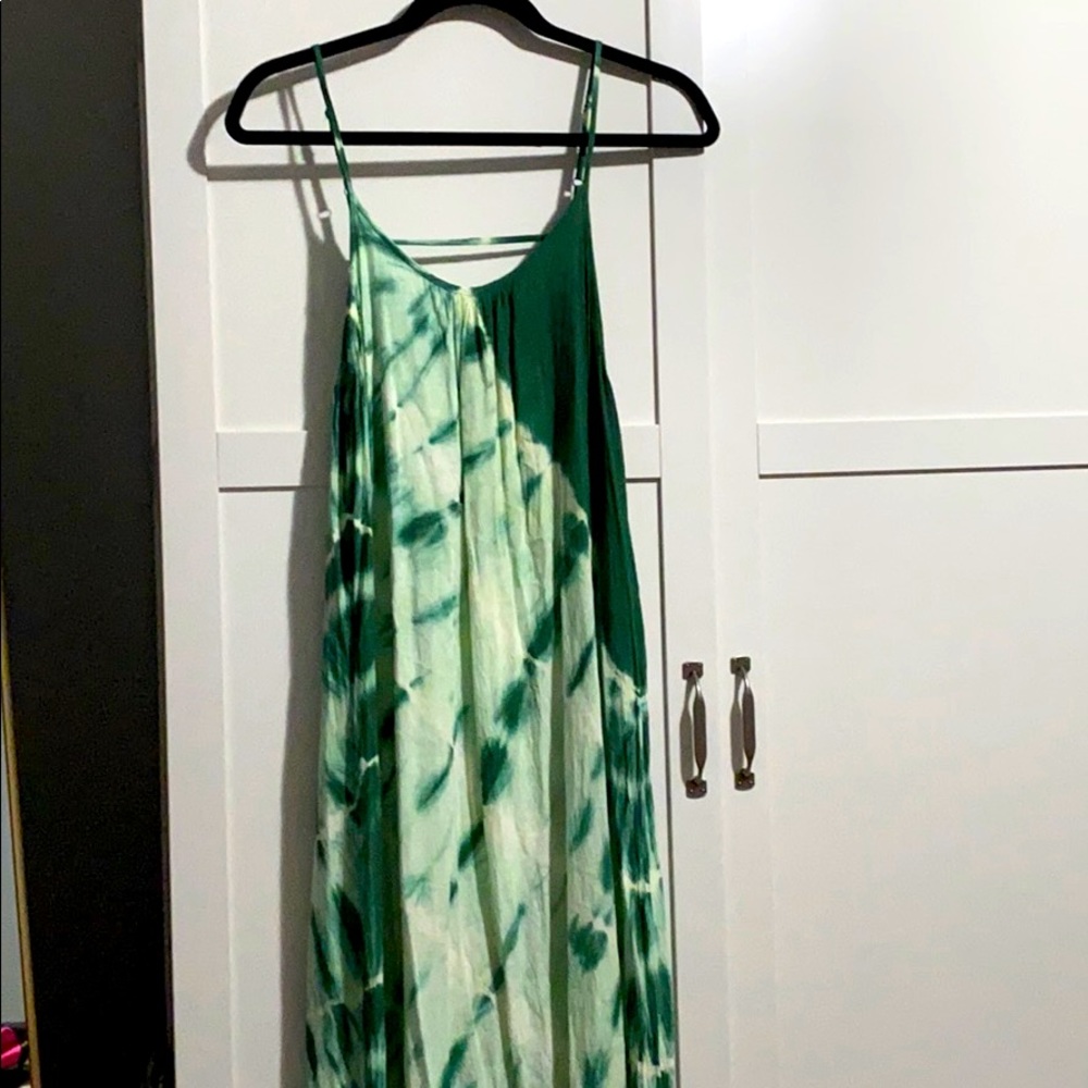 Long dress tie die